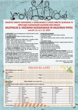ocenjevanje potic - razpis